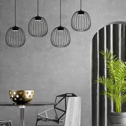 OVELLA Pendelleuchte an Kabel 1xGX53/10W/230V Ø 25 cm schwarz
