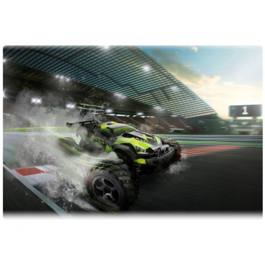 Overmax - ferngesteuertes RC-Auto X-MONSTER 3.0 1700 mAh Schwarz/Grün