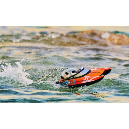 Overmax - ferngesteuertes RC-Boot X-TIDE 2400 mAh schwarz/orange