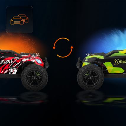 Overmax - ferngesteuertes RC-Auto 2-in-1 X-MONSTER 3.5 1700 mAh schwarz/rot/grün