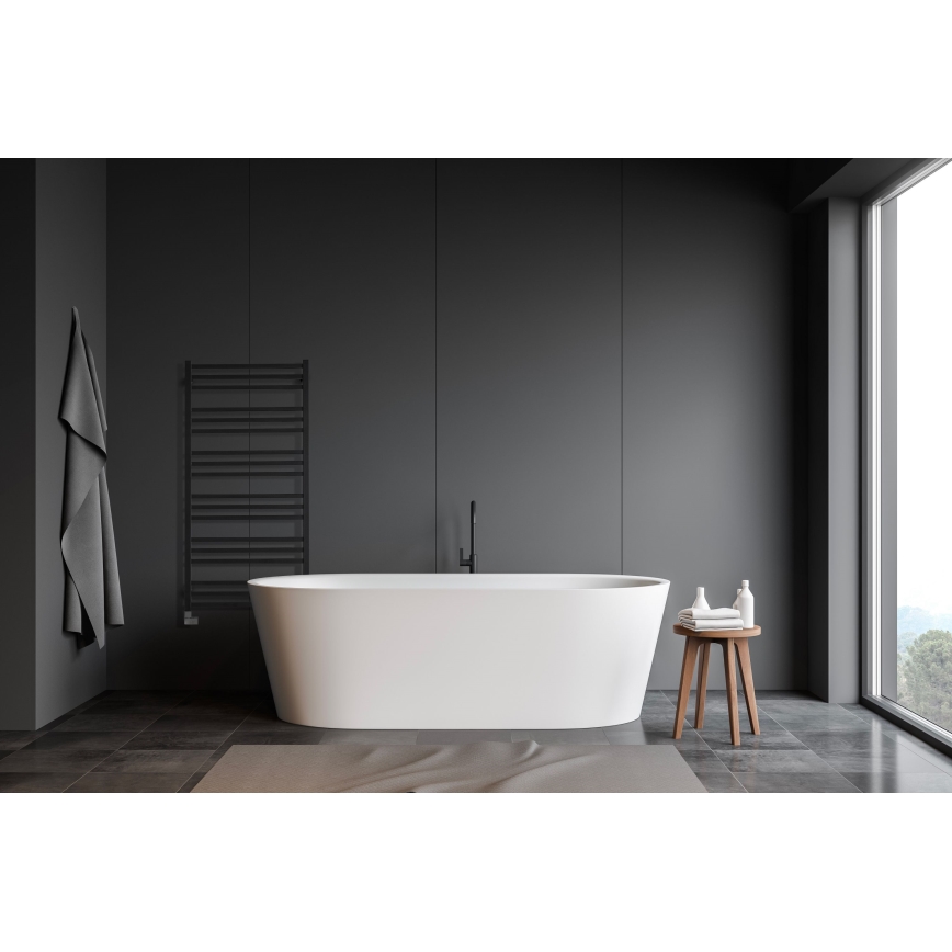 P.M.H. AV4B - Bad-Handtuchheizkörper AVENTO 567 W, 121 cm, schwarz