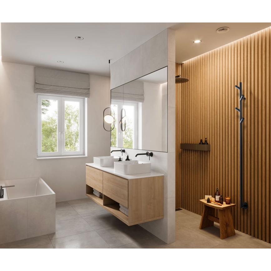 P.M.H. LS1B - Elektrischer Handtuchtrockner LISA 24W/230V 170 cm IP44 schwarz