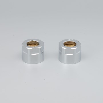 P.M.H. M15B4002 - Klemmverschraubung für Ventil VISION/INTER, Hochglanzchrom/Kupfer 15 mm