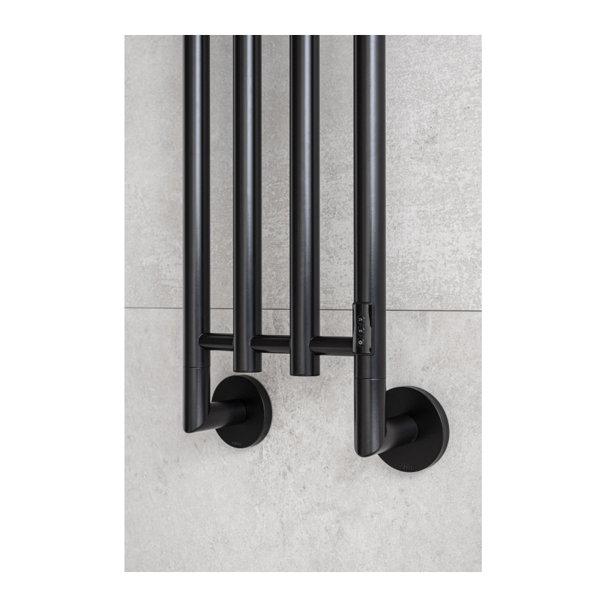 P.M.H. MO1B-R - Elektrischer Handtuchheizkörper MONA 93W/230V 153,3 cm IP44 schwarz