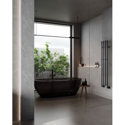 P.M.H. MO1B-RK - Elektrischer Handtuchwärmer MONA 93W/230V 153,3 cm IP44 schwarz