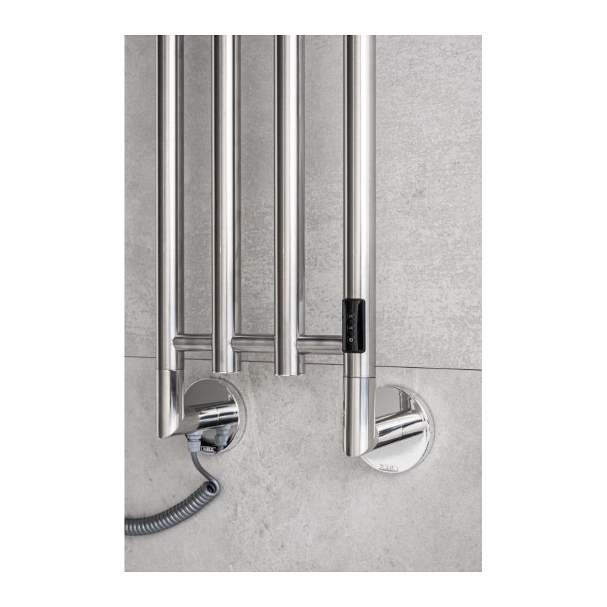 P.M.H. MO1SS-LK - Elektrischer Handtuchheizkörper MONA 93W/230V 153,3 cm IP44 polierter Edelstahl
