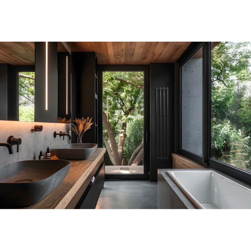 P.M.H. R2B - Bad-Handtuchheizkörper ROSENDAL 350W 150 cm schwarz