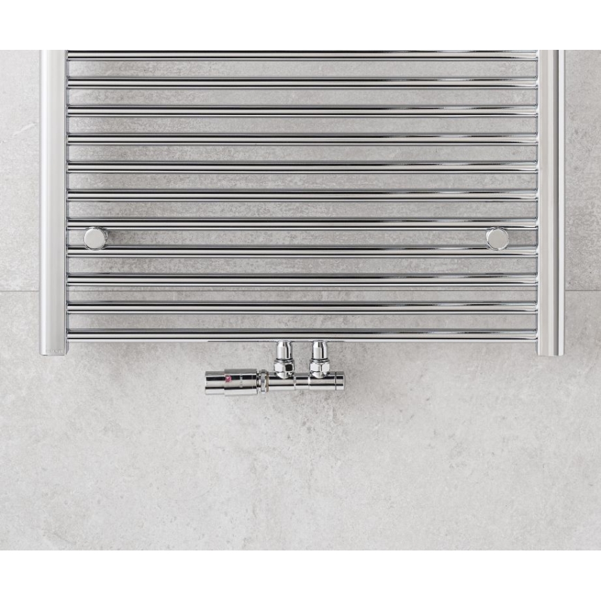 P.M.H. TERM-LC-EK - Ventil mit Thermostatkopf TERM, links, glänzend verchromt