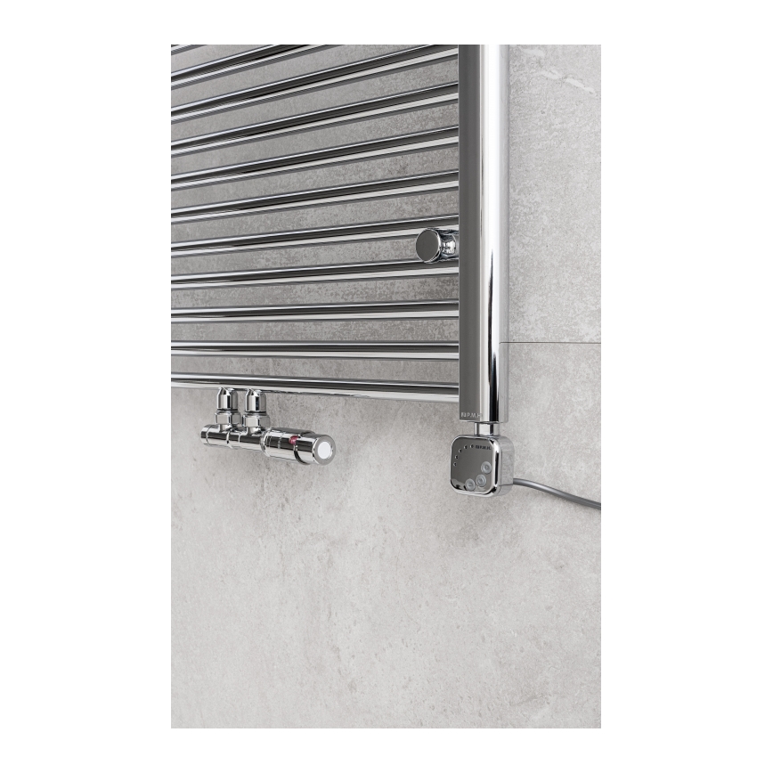 P.M.H. TERM-RC-EK - Ventil mit Thermostatkopf TERM, rechts, Hochglanz-Chrom