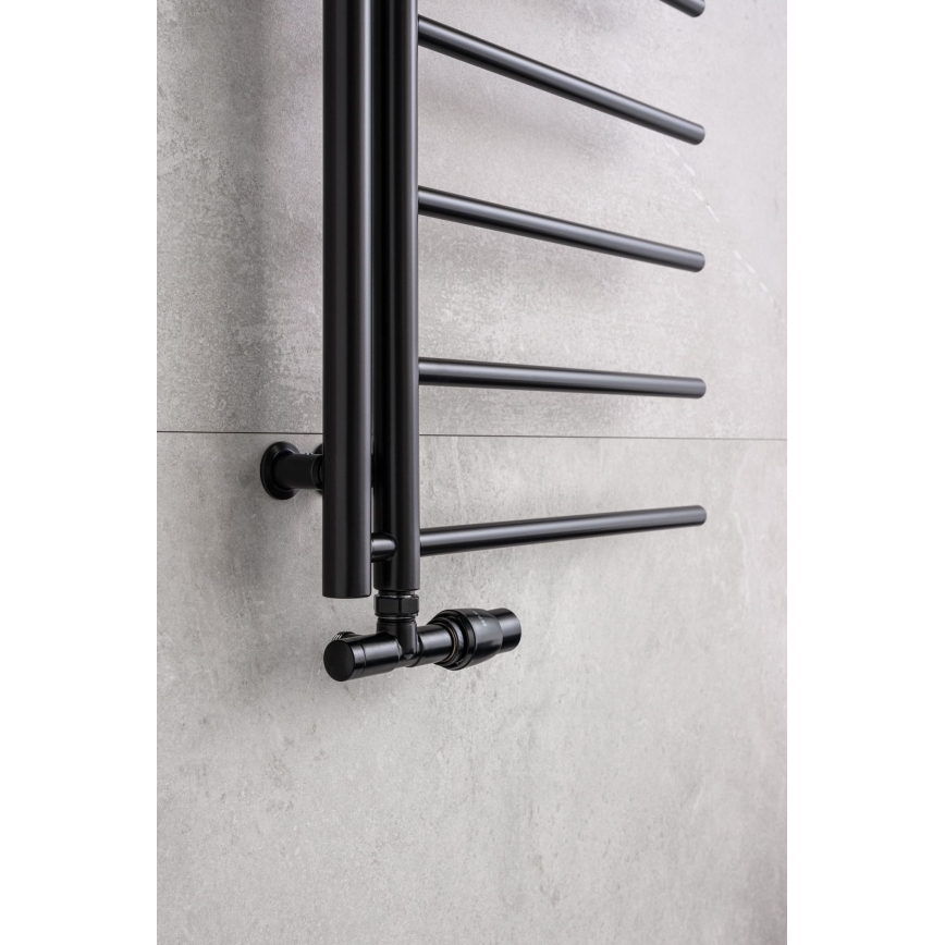 P.M.H. UNIKO-RB-EK - Ventil mit Thermostatkopf UNIKO rechts/schwarz