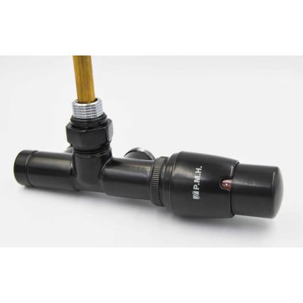 P.M.H. UNIKO-RB-EK - Ventil mit Thermostatkopf UNIKO rechts/schwarz