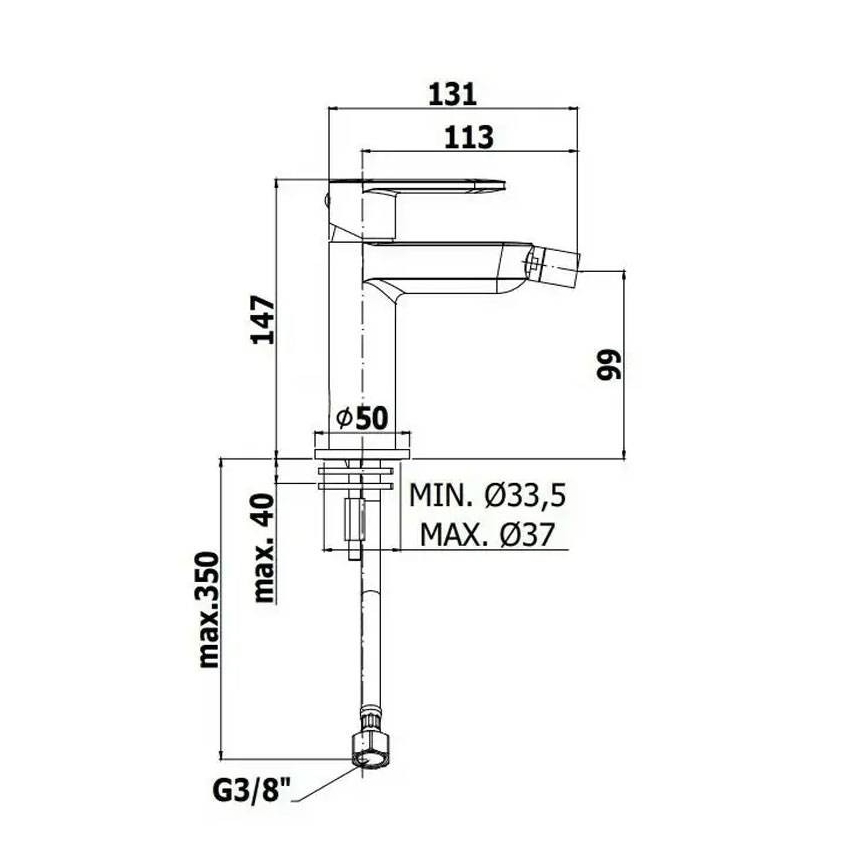 Paffoni - Bidetarmatur CANDY Hochglanz-Chrom