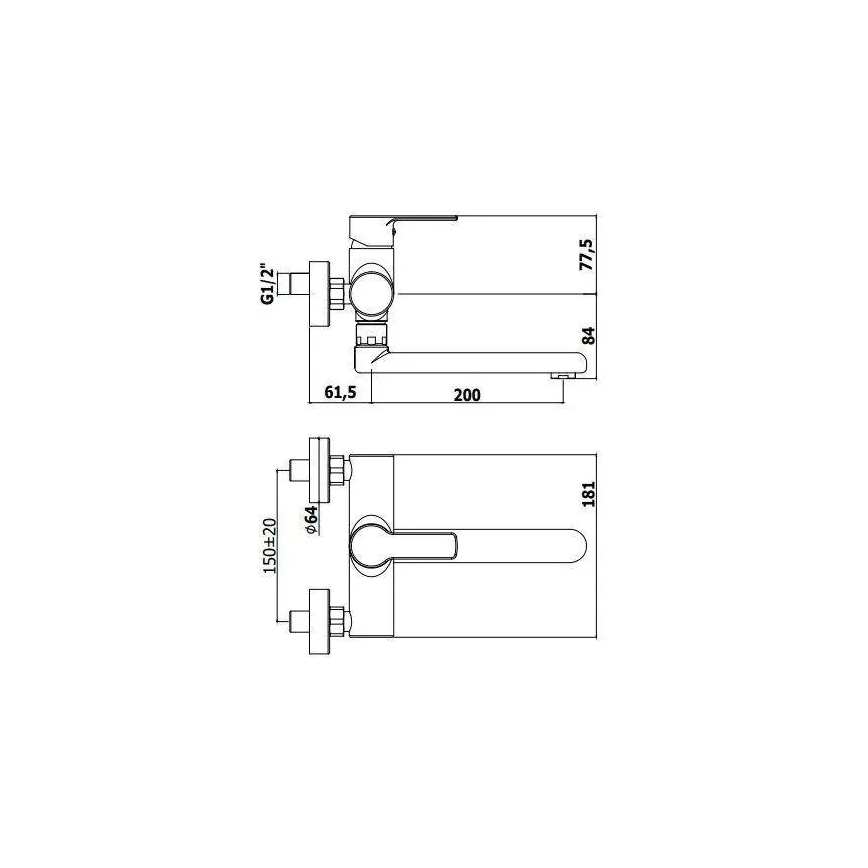 Paffoni - Spültischarmatur RED, Hochglanzchrom