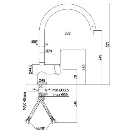 Paffoni - Spültischarmatur RINGO Hochglanz-Chrom