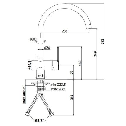 Paffoni - Spültischarmatur RINGO, schwarz