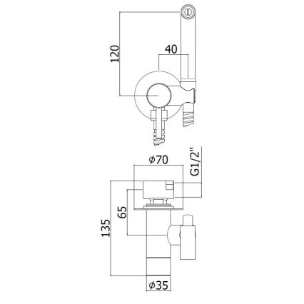 Paffoni - Wand-Set mit Hand-Bidet-Dusche zur Unterputzmontage RINGO WEST weiß