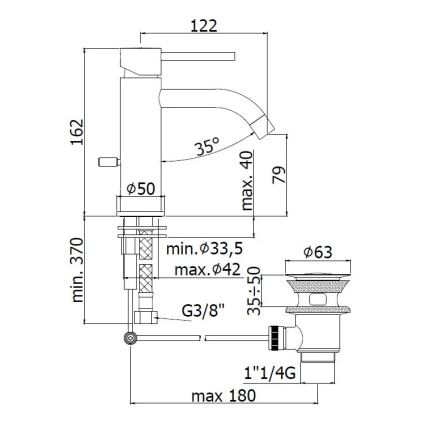 Paffoni - Waschtischarmatur + Ablaufgarnitur LIGHT weiß