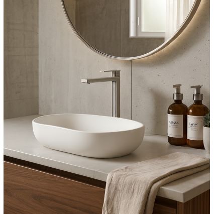 Paffoni - Waschtischarmatur + Ablaufgarnitur TANGO Edelstahl