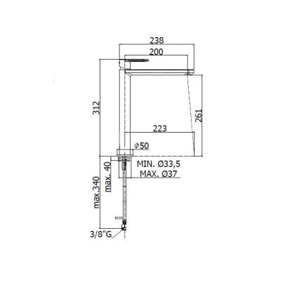 Paffoni - Waschtischarmatur CANDY glänzender Chrom