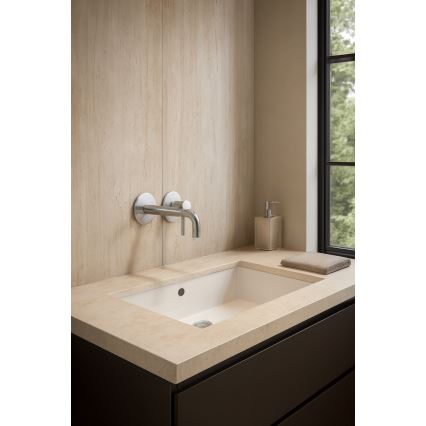 Paffoni - Waschtischarmatur LIGHT für Unterputzmontage aus Edelstahl