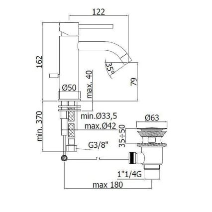 Paffoni - Waschtischarmatur LIGHT schwarz
