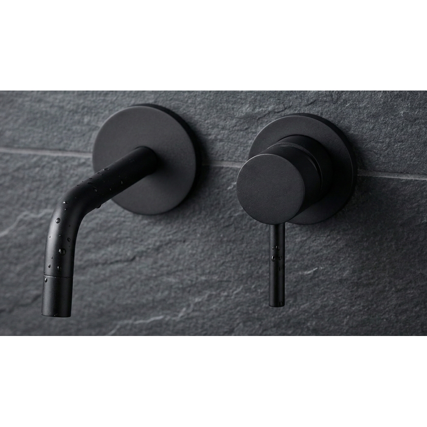 Paffoni - Waschtischarmatur zur Unterputzmontage LIGHT schwarz
