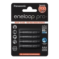 Panasonic Eneloop Pro BK-4HCDE/4BP - 4 Stück wiederaufladbare AAA-Batterien Eneloop Pro NiMH/1