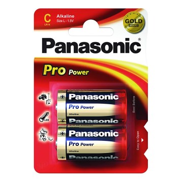 Panasonic LR14 PPG - 2 Stück Alkalibatterien C Pro Power 1,5V