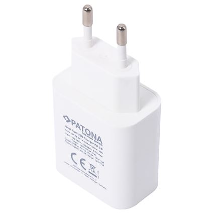 PATONA - Adapter mit USB und USB-C Ausgang 18W Leistungsabgabe