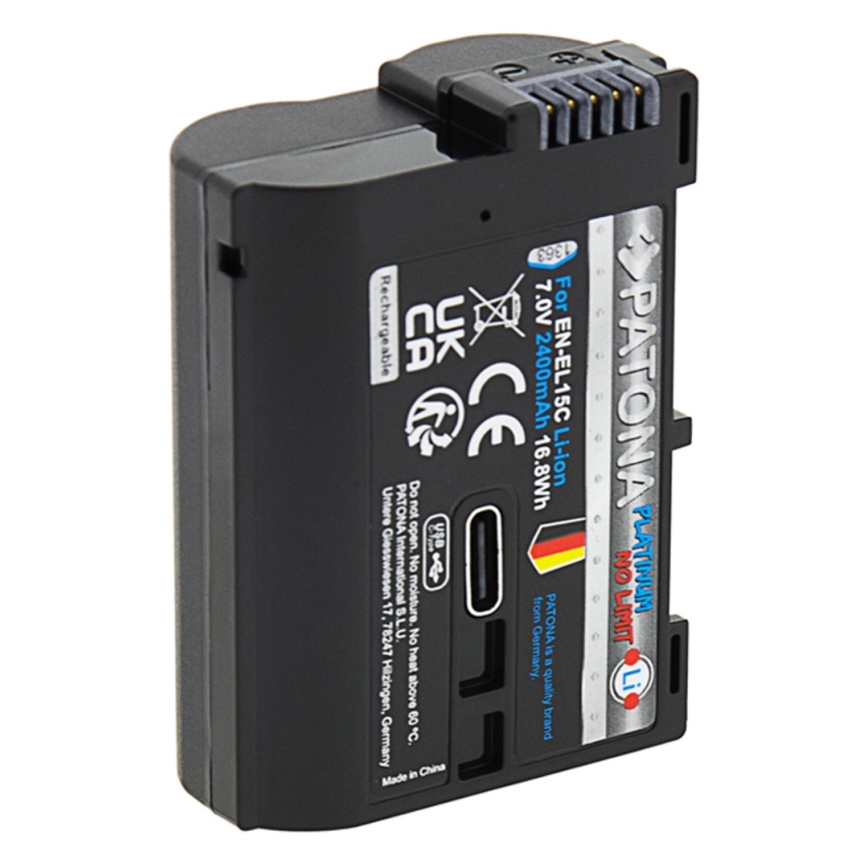 PATONA - Akku für Nikon EN-EL15C 2600 mAh Li-Ion Platinum USB-C