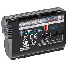PATONA – Akku Nikon EN-EL15C 2400mAh Li-Ion Platin USB-C