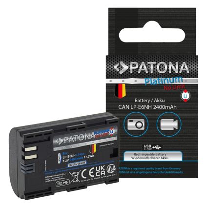 PATONA - Akku Canon LP-E6NH 2600mAh Li-Ion Platinum USB-C