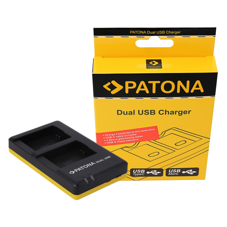 PATONA - Dual-Schnellladegerät für Sony NP-FW50 USB