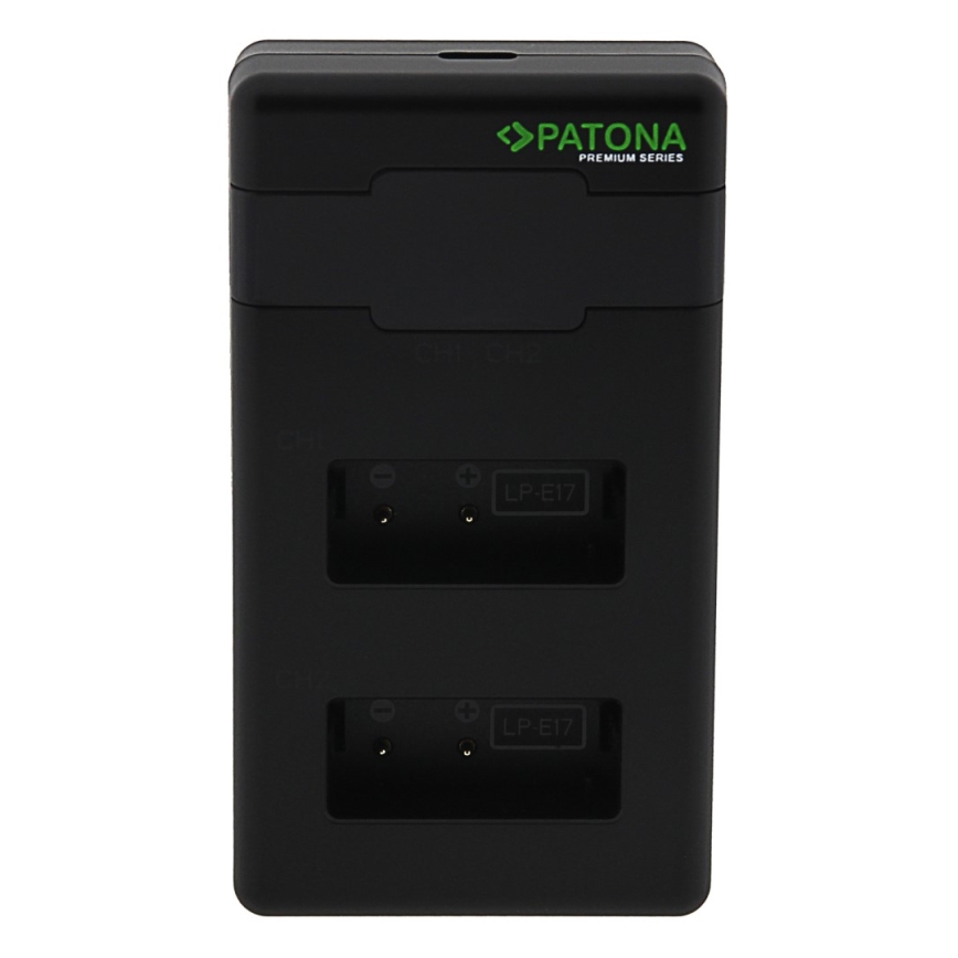 PATONA – Schnellladegerät Dual Canon LP-E17 + Kabel USB-C 0,6m