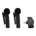 PATONA - SET 2x Drahtloses Mikrofon mit einem Clip für iPhones USB-C 5V 50 mAh