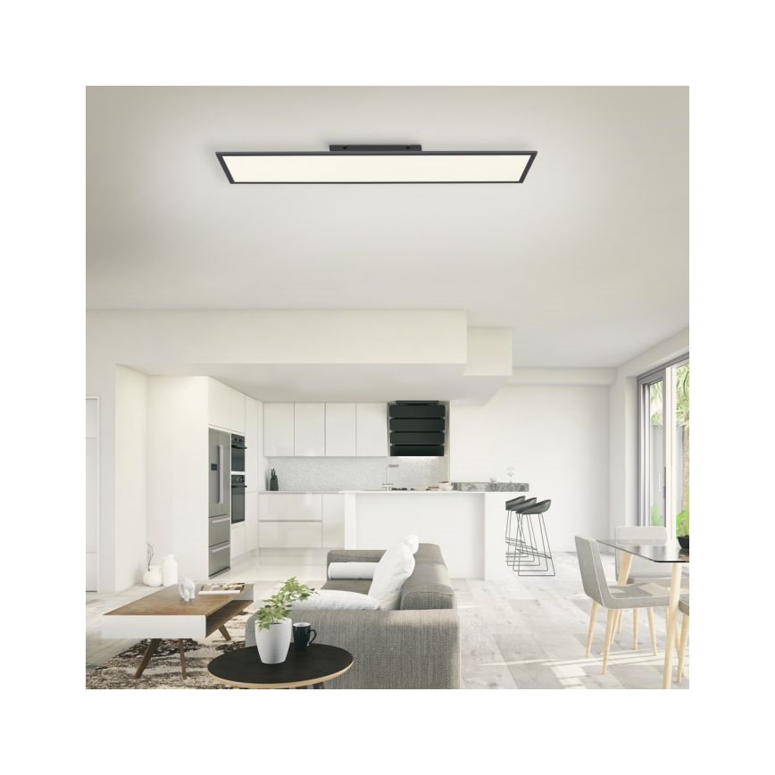 Paul Neuhaus 16533-16-O - LED Dimmbares Aufbaupanel FLAT LED/24W/230V 2700-5000K schwarz + Fernbedienung