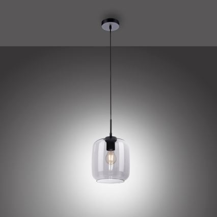 Paul Neuhaus 2002-25 - Hängeleuchte SHITAKE 1xE27/10W/230V d 20 cm Rauch-