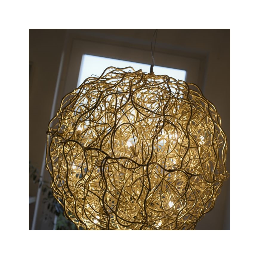 Paul Neuhaus 2019-12 - Pendelleuchte SAREA an Kabel, 15xG9/40W/230V, goldfarben