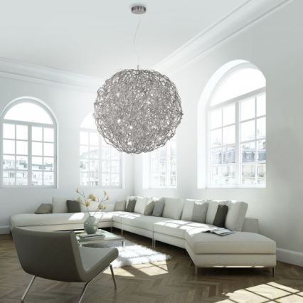 Paul Neuhaus 2019-21 - Pendelleuchte an Kabel SAREA 15xG9/40W/230V silber