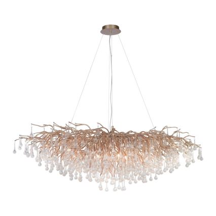 Paul Neuhaus 2031-11 - Kronleuchter an Aufhängung ICICLE 15xG9/40W/230V 75x150 cm Messing
