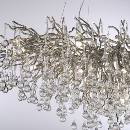 Paul Neuhaus 2031-55 - Kronleuchter an Aufhängung ICICLE 15xG9/40W/230V 75x150 cm glänzendes Chrom