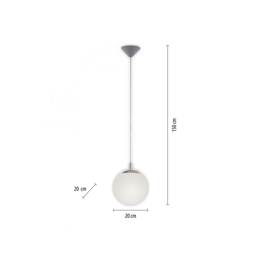 Paul Neuhaus 2072-55 - Hängeleuchte BOLO 1xE27/60W/230V d 20 cm