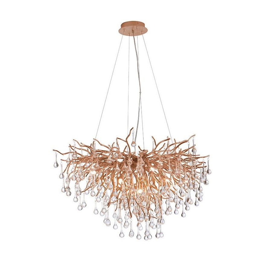 Paul Neuhaus 2192-11 - Kronleuchter an Aufhängung ICICLE 10xG9/40W/230V 50x100 cm Messing