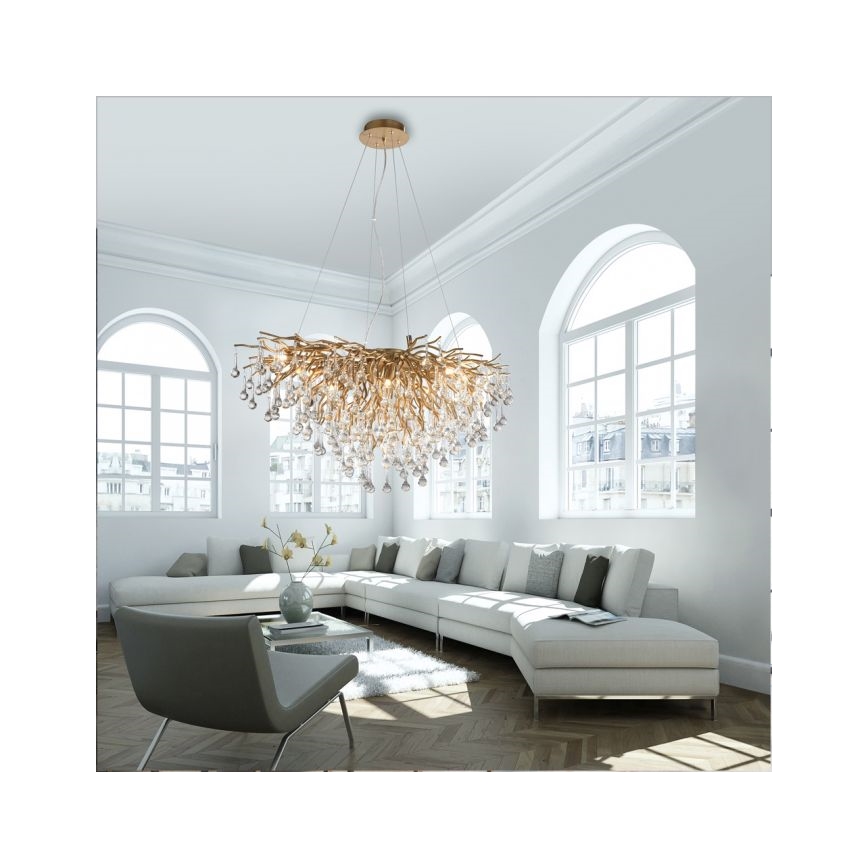 Paul Neuhaus 2192-11 - Kronleuchter an Schnur ICICLE 10xG9/40W/230V