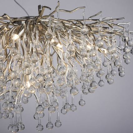 Paul Neuhaus 2192-55 - Kronleuchter ICICLE 10xG9/40W/230V 50x100 cm glänzendes Chrom