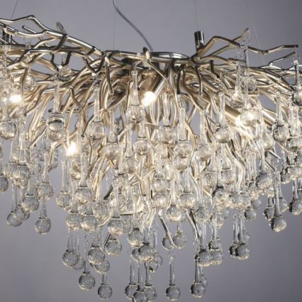 Paul Neuhaus 2192-55 - Kronleuchter ICICLE 10xG9/40W/230V 50x100 cm glänzendes Chrom