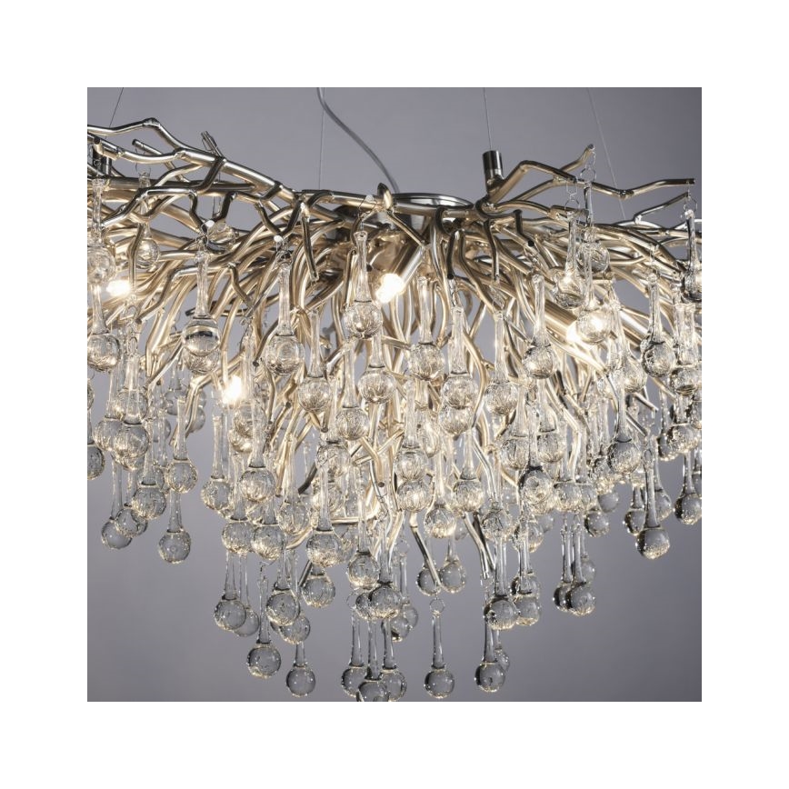 Paul Neuhaus 2192-55 - Kronleuchter ICICLE 10xG9/40W/230V 50x100 cm glänzendes Chrom