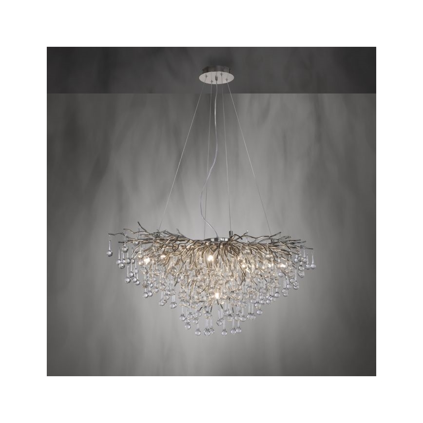 Paul Neuhaus 2192-55 - Hängeleuchte an Kabel ICICLE 10xG9/40W/230V 50x100 cm glänzender Chrom