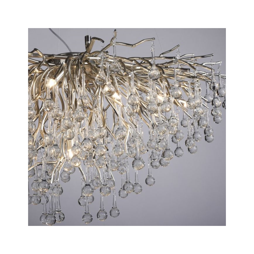 Paul Neuhaus 2192-55 - Hängeleuchte an Kabel ICICLE 10xG9/40W/230V 50x100 cm glänzender Chrom