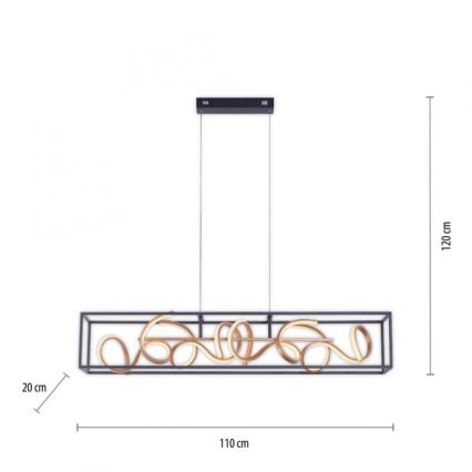 Paul Neuhaus 2416-18 - LED Dimmbare Hängeleuchte SELINA 4xLED/10,2W/230V
